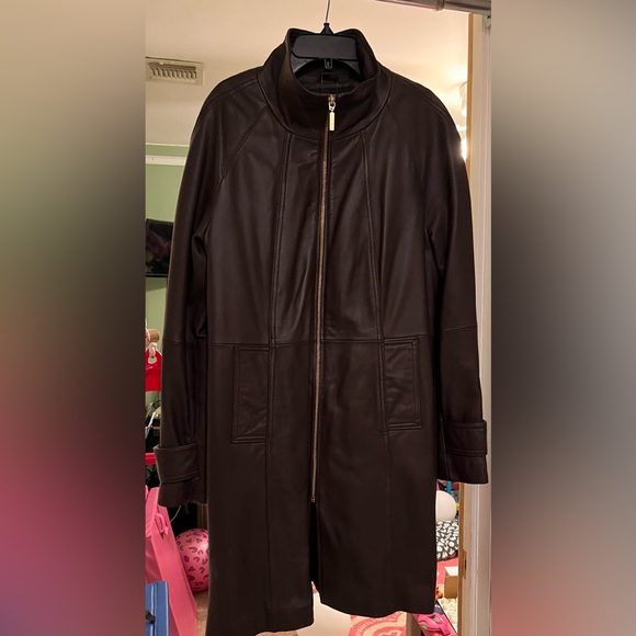 Centigrade Outerwear Brown Leather Jacket - Picture 1 of 3